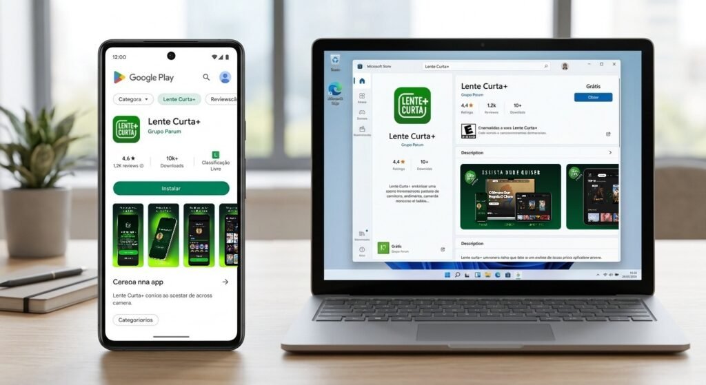 Lente Curta+ ganha aplicativo oficial para Android no Google Play e também para PC na Microsoft Store